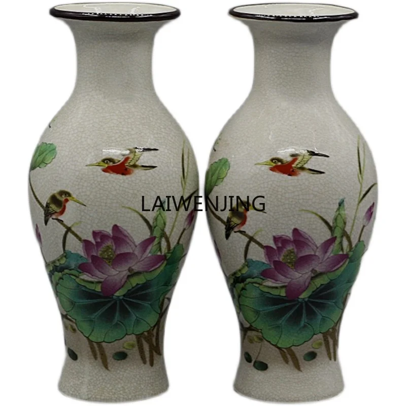 CY Daqing Qianlong Year Maker and Wanshixing Fish Tail Bottle (a pair) Antique Porcelain Collection