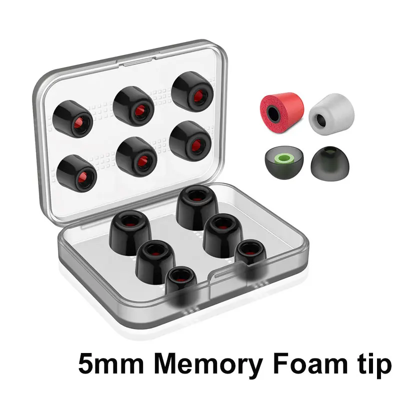 จุกหูฟังขนาด5-7มม. แบบแยกเสียงผึ้งสำหรับ T2 T3 V30 V80 AS10 X6 P1 ZAX KZ TRN หูฟังชนิดเสียบหู (12ชิ้น)