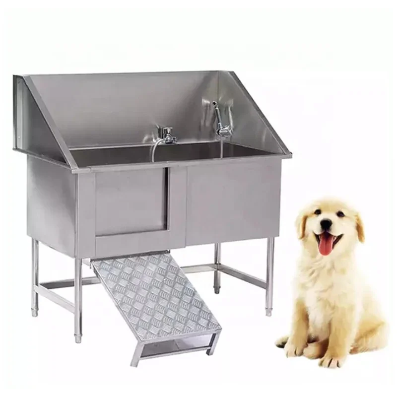 Dog Grooming Bath Tub Stainless Steel Bathtub For Pet Spa Shower