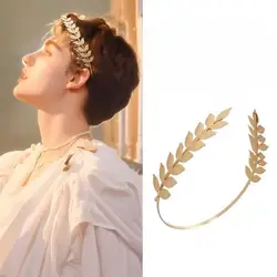 Nieuwe Retro Goud Kleur Blad Hoofdband Hoofddeksel Kroon Tiara Hoofdtooi Godin Griekse Hoofd Sieraden Bruid Bruiloft Haaraccessoires