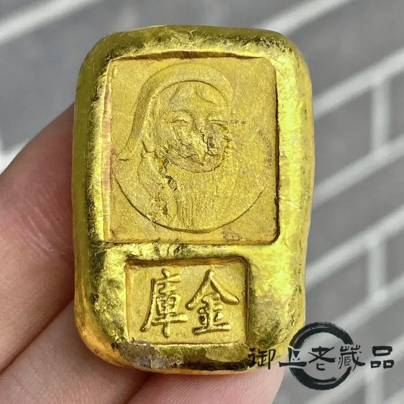 Treasure brass gilt Genghis Khan square gold cake