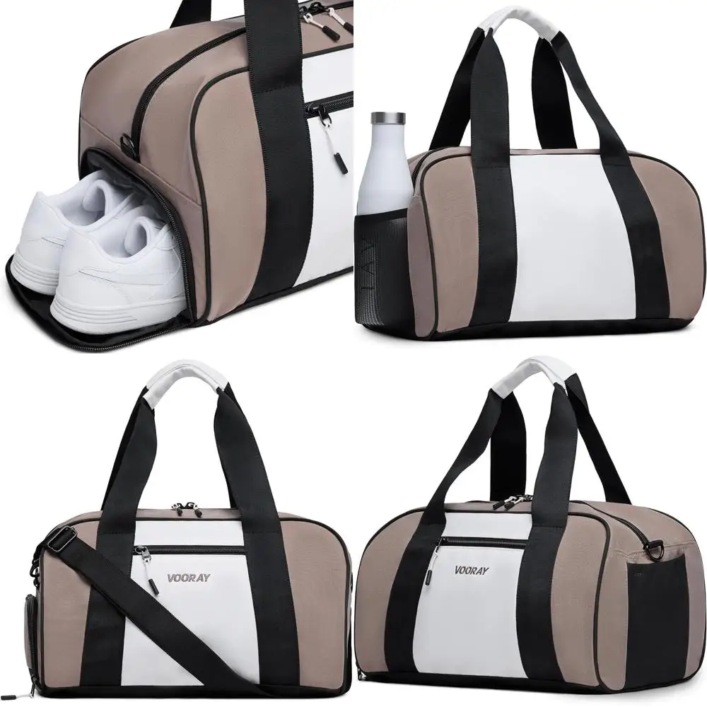 

Dual-Purpose Workout and Travel Bag with Shoe Compartment for Men and Women