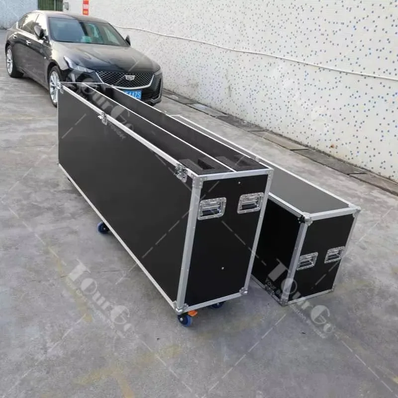 Custom 98 Inch Hard Tv Flight Case 2In1 or Single Aluminum Led Lcd Plasma Case with Wheels