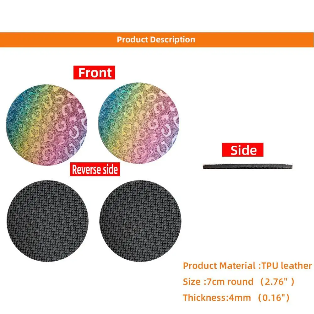 حصيرة مقاومة للماء مانعة للانزلاق لزجاجات المياه الزجاجية ، مضادة للضجيج ، محمولة ، ملونة ، متينة ، إكسسوارات داخلية للسيارة ، أنيقة