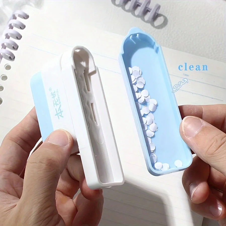 1pc 5-Hole Punch for Desk Organizer ABS Material Notebook Document Binder Perfect for Binding Office School Supply