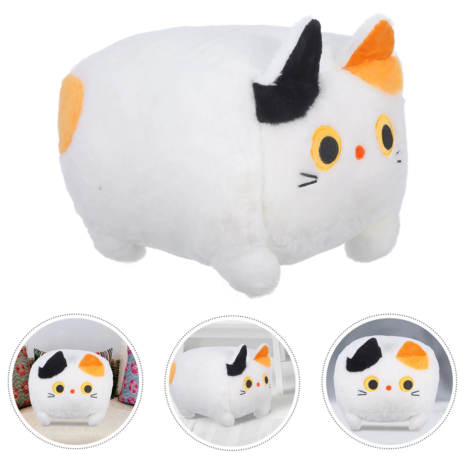 

Stuffed Cube Animal For Sofa Bed Cozy Throw Pillow Cute Cat Shaped Bedroom Decoration Cuddly Kids Toy Adorable Cat