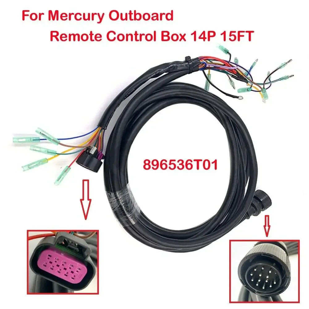 Cable Main Wire Harness for Mer-cury Remote Control Box 14P 15FT 896536T01