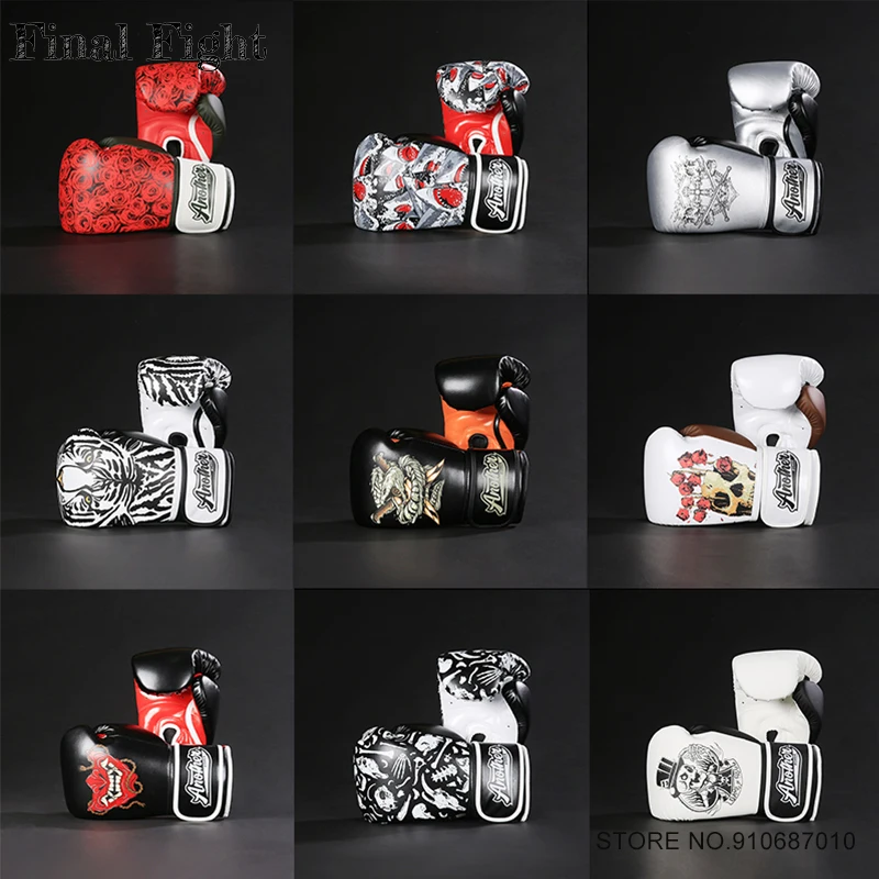 

Muay Thai Boxing Gloves Men Women Breathable MMA Gloves Gym Workout Kickboxing Sparring Punching Bag Mitt Work Training Gloves