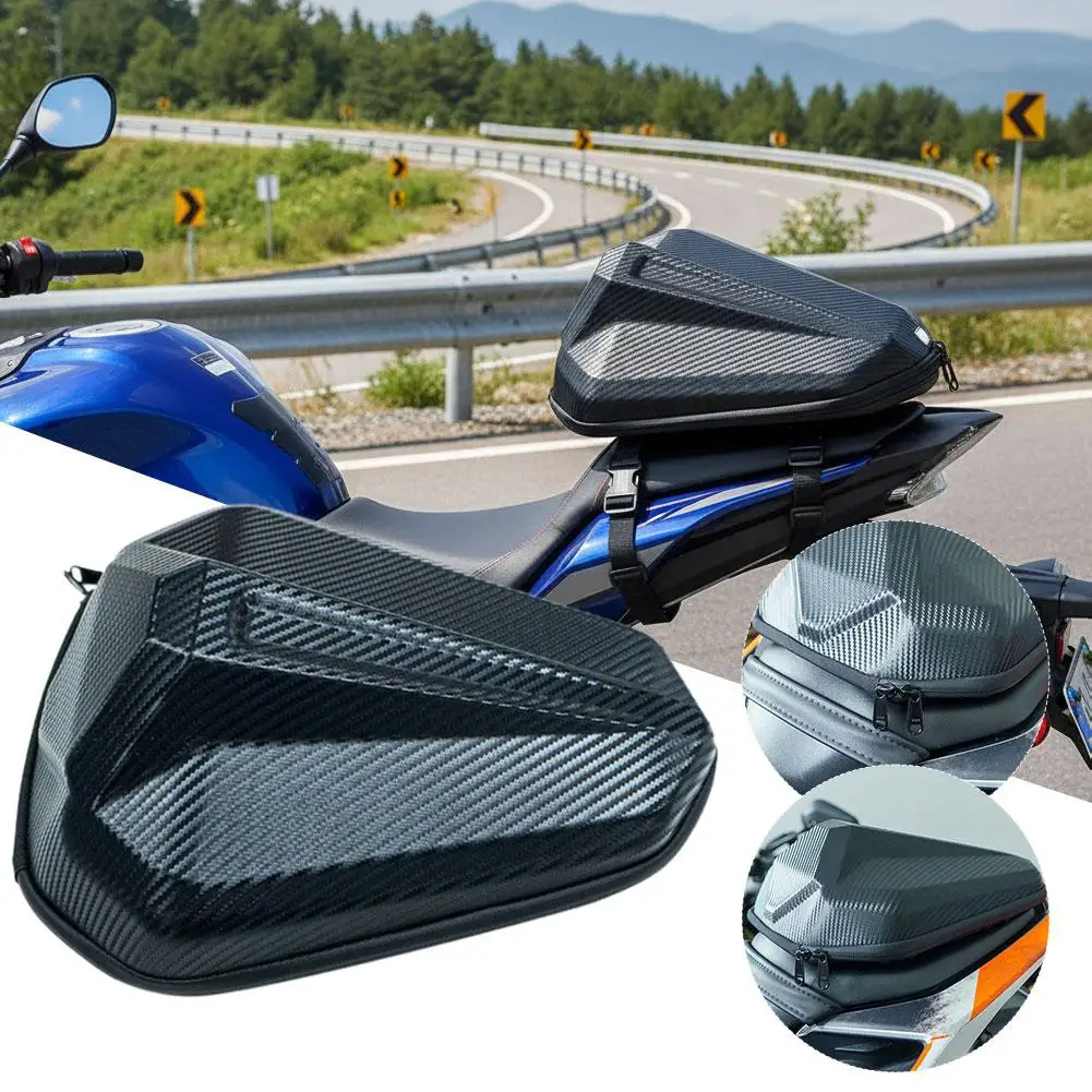 

Motorcycle Hump Bag Waterproof Edge Binding Multifunctional Bag Motorcycle Rear Seat 3D Accessory Stylish Luggage Storage F7S2