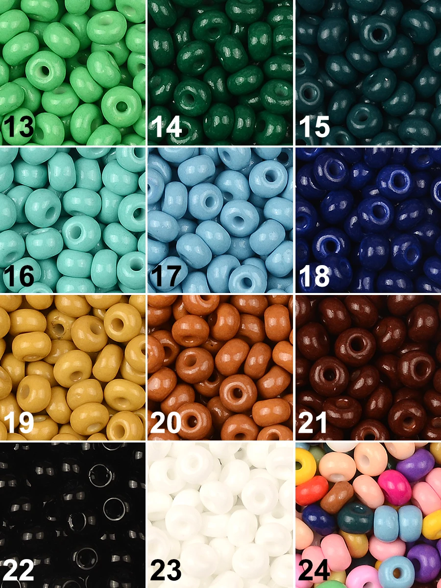 4mm,6/0 colore misto perline di vetro ceco tintura perline distanziatrici sciolte orecchini fai da te accessori per la creazione di gioielli