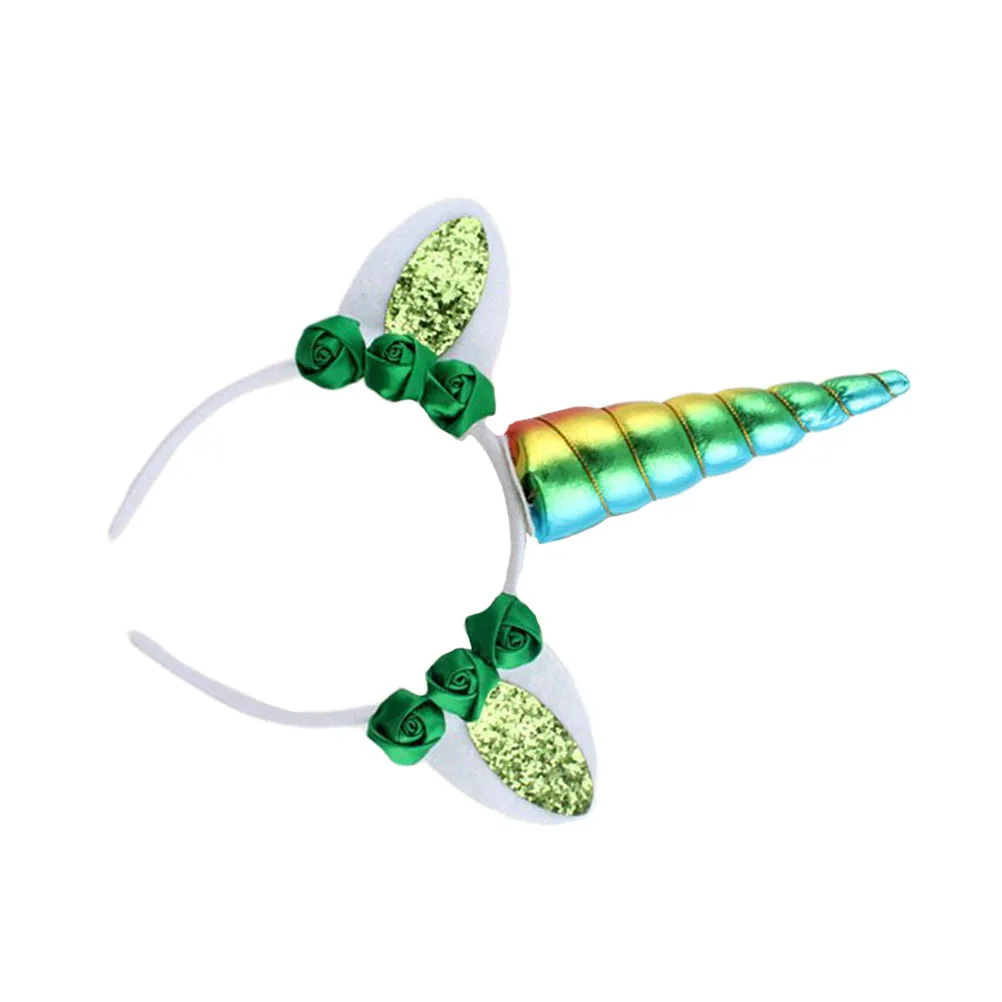 

Обруч для волос с зеленой розой, товары для дня Святого Патрика, легкая уникальная повязка на голову, аксессуары для волос, веселый фестиваль, реквизит для фотосессии