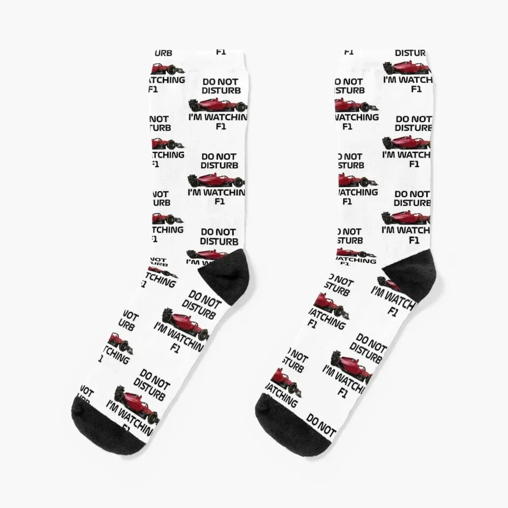 

Do Not Disturb I Am Watching F1 2022 Socks sheer japanese fashion floral Socks Man Women's