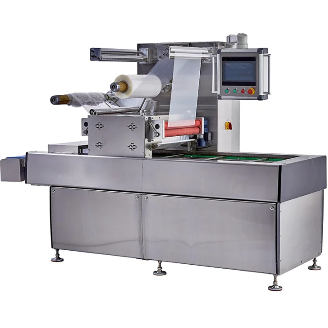 Multi functional Automatic Modified atmosphere packing sealing machine Pork meat cling film tray sealer