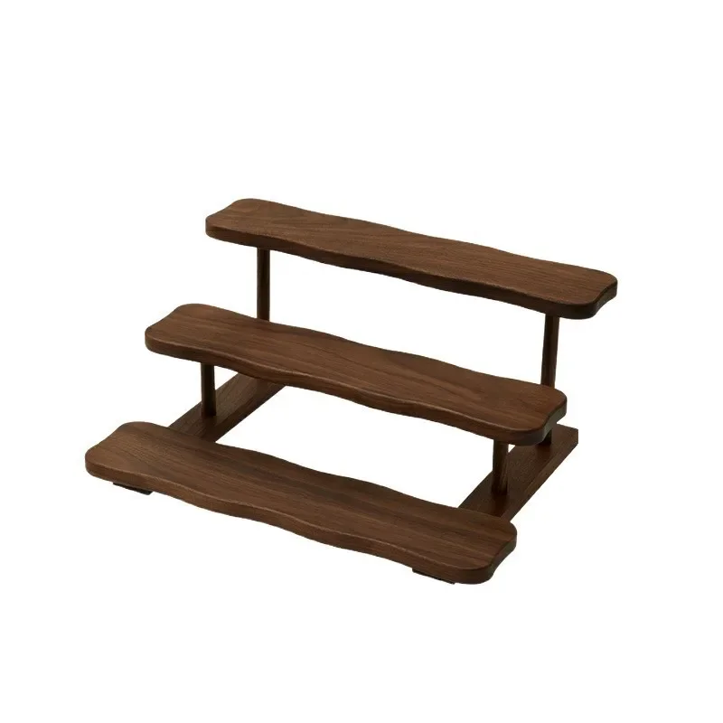 

Shelf, solid wood retro dresser, skin care products, teacup coffee table storage, bracket walnut