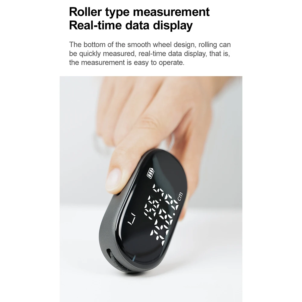 A96I-Q2 New Digital Tape Measure Type-C Rechargeable LCD Display 99M Electric Ruler Mini Distance Meter Measuring Tool