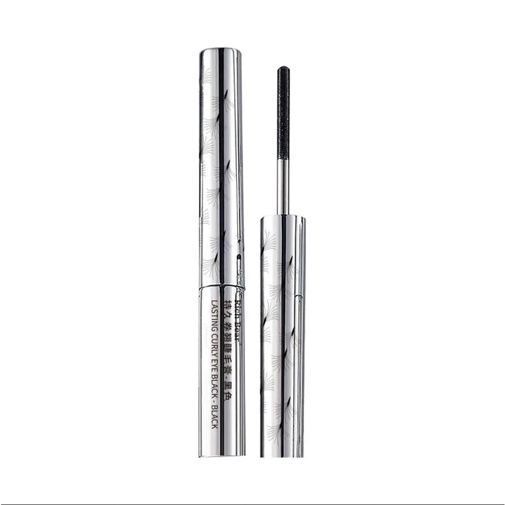 1 pçs fibra de seda fosco rímel maquiagem ultra-fino escova alonga cílios à prova dwaterproof água secagem rápida marrom preto curling rímel quente