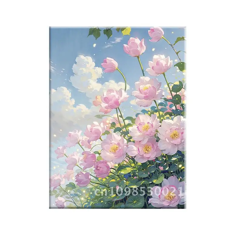 

Rose on Spring Mountain | diy Digital Oil Painting Acrylic Filled Hand-painted Hand-painted Healing Decorative Painting