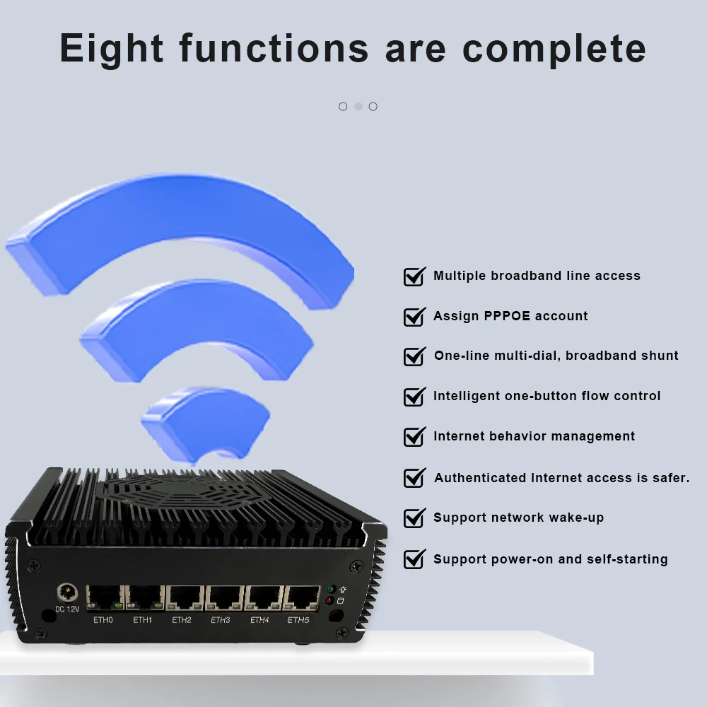 OptiLinkX Mini PC 2.5G Soft Router i7-1165G7 Multi-port Aggregation Stacking N150 جهاز توجيه من فئة المؤسسات