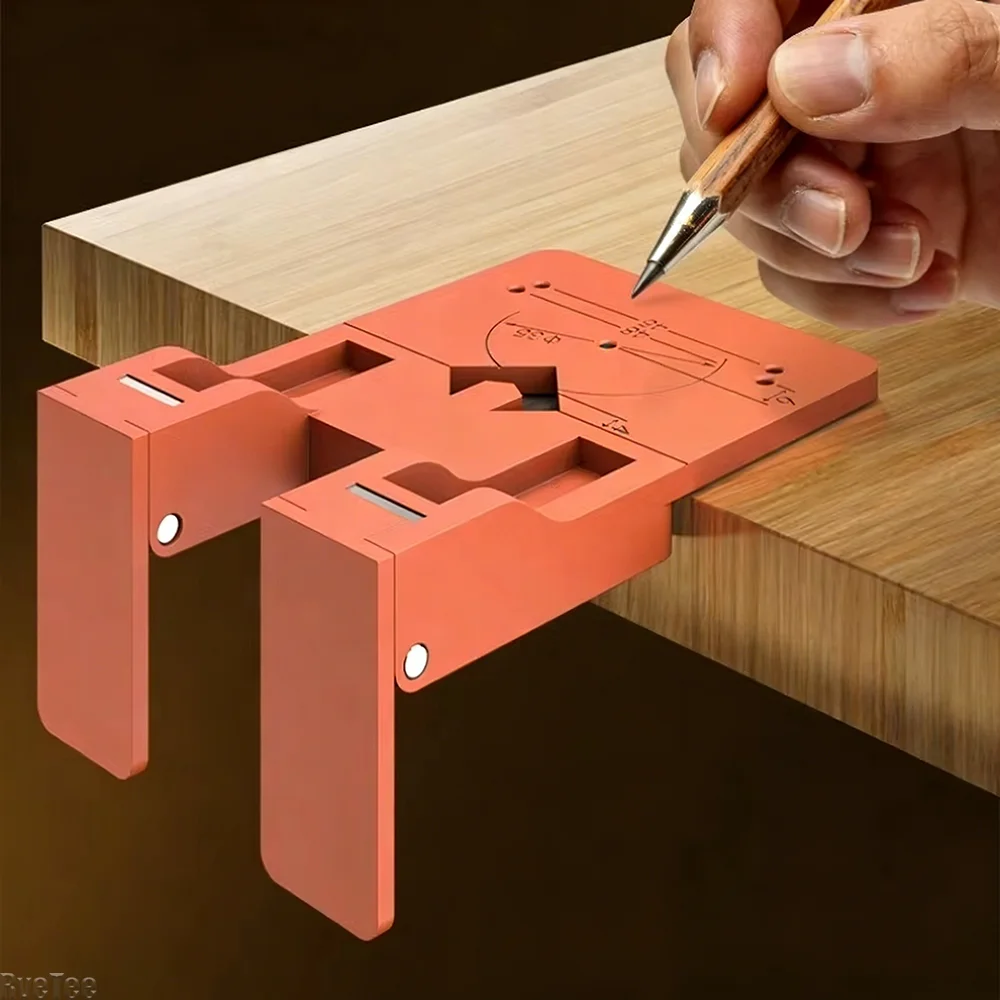 Magnetic Fixing Plate Hinge Installation Fixing Plate Portable Fixator Woodworking Cabinet Door Hinge Mounting Auxiliary Tool