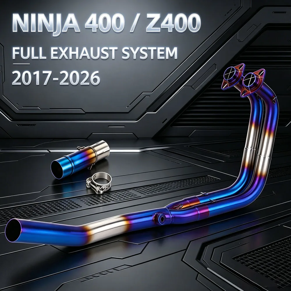 

Sports Motorcycle Exhaust High Quality Kit For Kawasaki Ninja400 Ninja500 Z400 Z500 2017-2026 Racing Escape Manifold Header Pipe