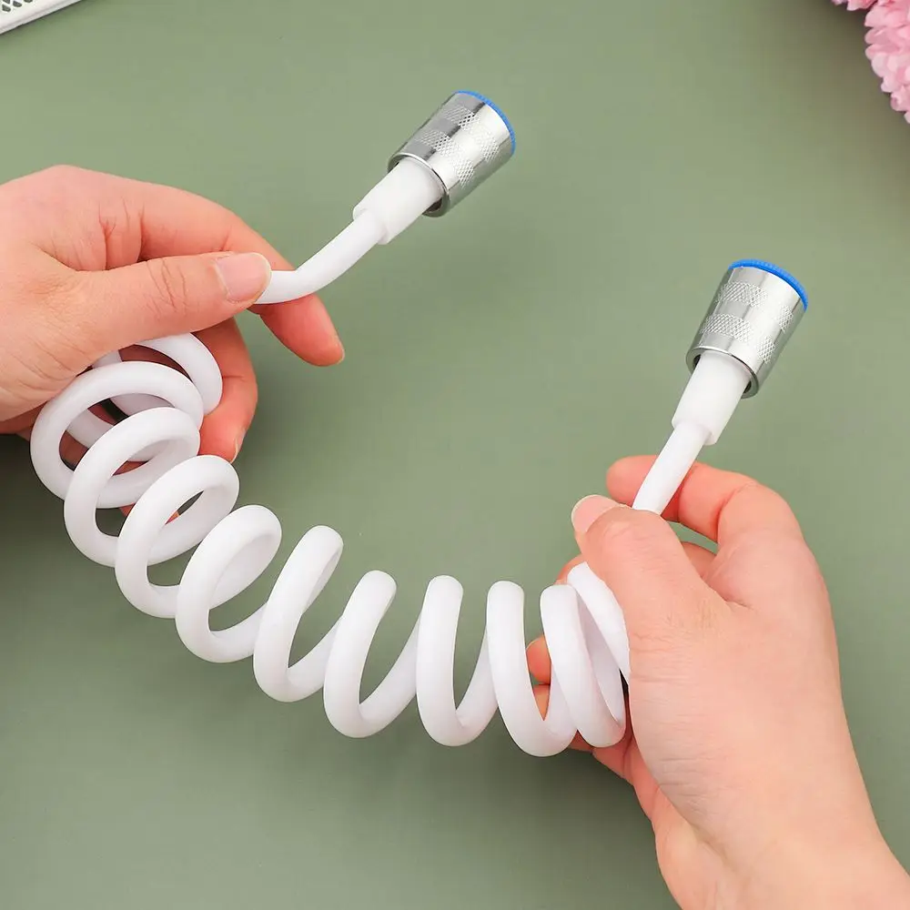 قابل للسحب خط الهاتف نمط مرنة مكافحة التفاف بيديه للحمام حمام البخاخ ربط الأنابيب الربيع دش خرطوم السباكة المياه #1