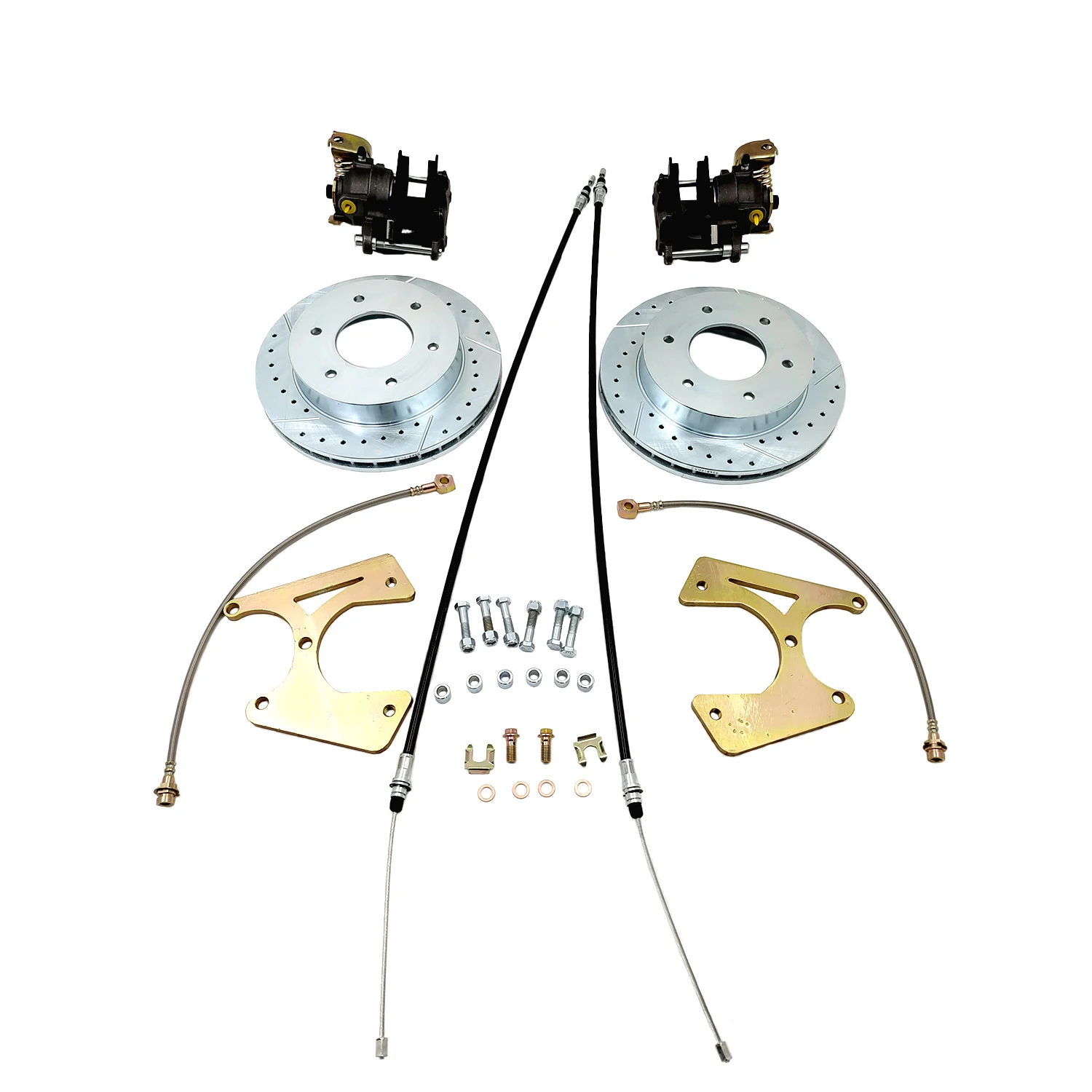 

Rear 6 Lug Disc Brake Conversion Kit With E-Brake for 1963-1970 Chevy C10 GMC15 Truck 12" Drilled Rotor