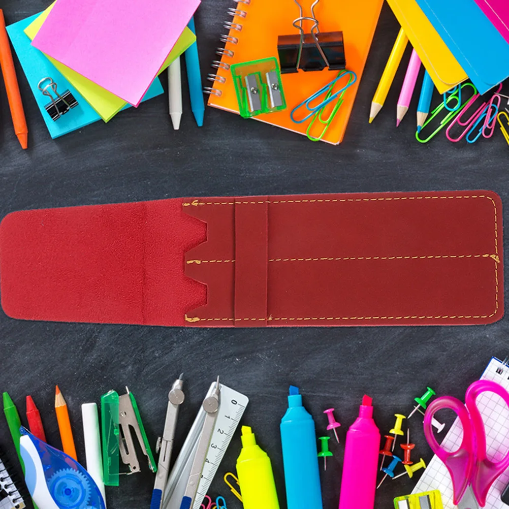 

3pcs Case Red Fountain Ballpoint Pen Sleeve Pen Sleeve Compact Portable Long Service Life Student Supplies