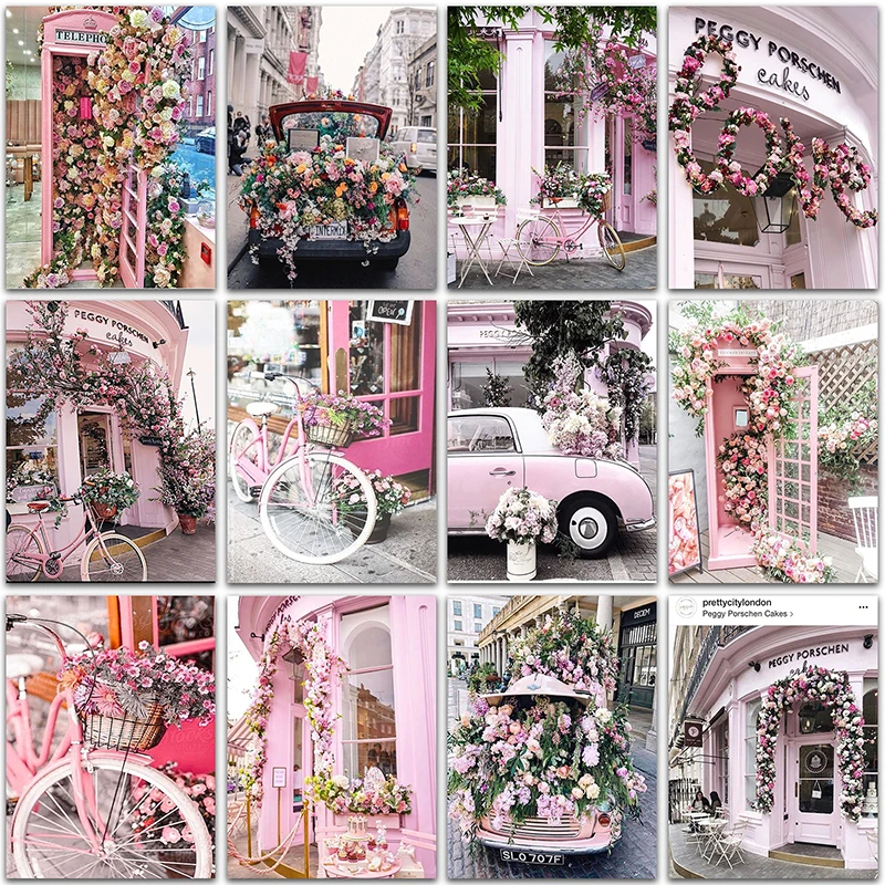 

5D DIY Diamond Painting landscape Flowers Rose Scenery Car Art Home Decoration Full Square&Round mosaic embroidery Cross stitch