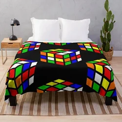 Magic Cube Throw Blanket Heavy Blankets Sofas Of Decoration fluffy Blankets