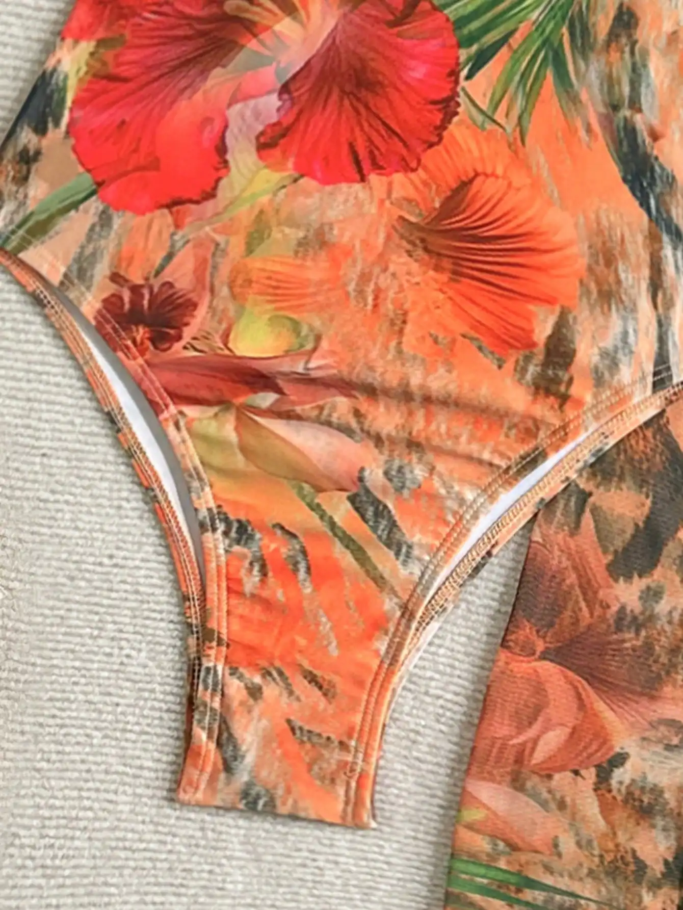 

Женский купальник с цветочным принтом и юбкой-накидкой, 3-х предметный комплект для пляжного отдыха