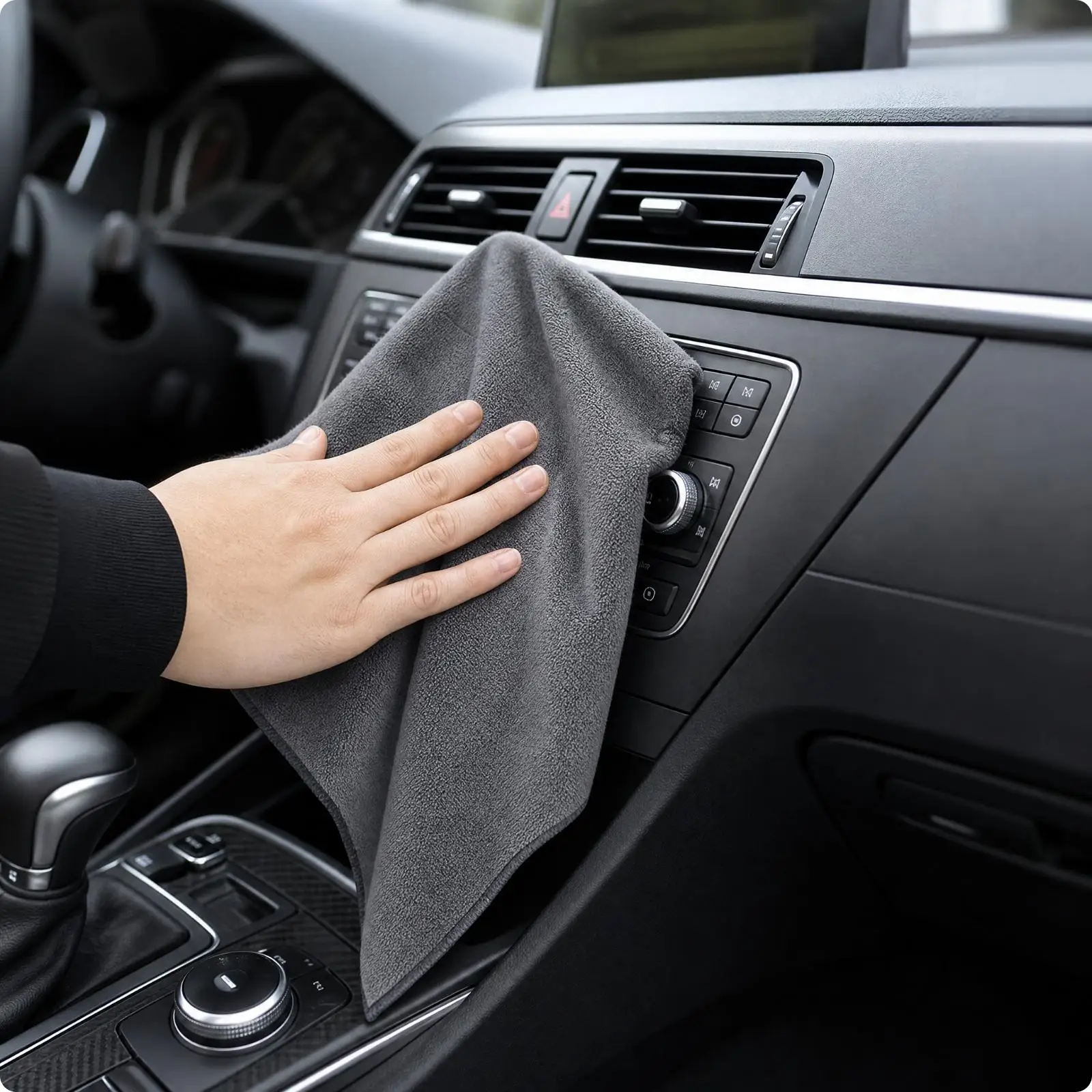 Non Scratch Microfiber Car Drying Towel for Auto Wash Suede Finish Absorbent Cleaning Rag for Vehicle Paint Glass and Trim Care
