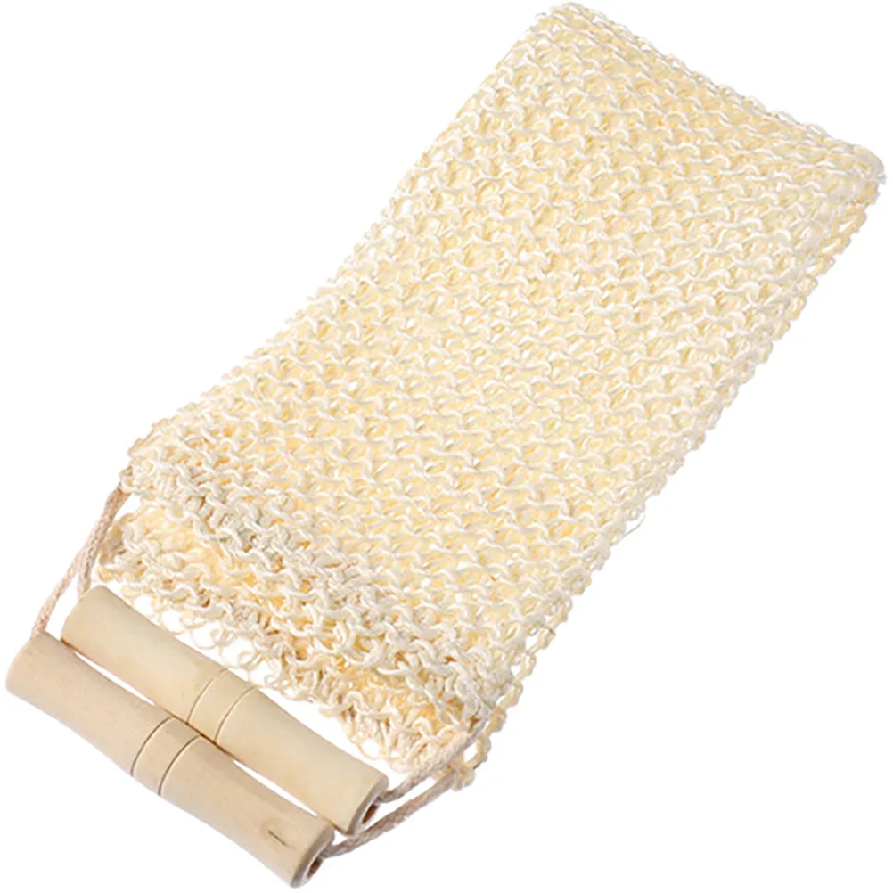 Portable Double Sided Natural Sisal Bath Towel Exfoliating Back Scrubber Body Washing Cloth Bathing Accessory Shower Sponge