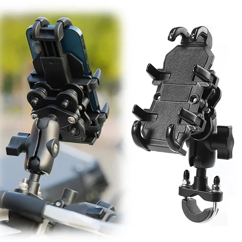 Support Motorcycle Riding GPS Electric Bike Aluminum Bicycle Motorbike Handlebar Phone Holder Stand Mount Bracket Shock Absorb