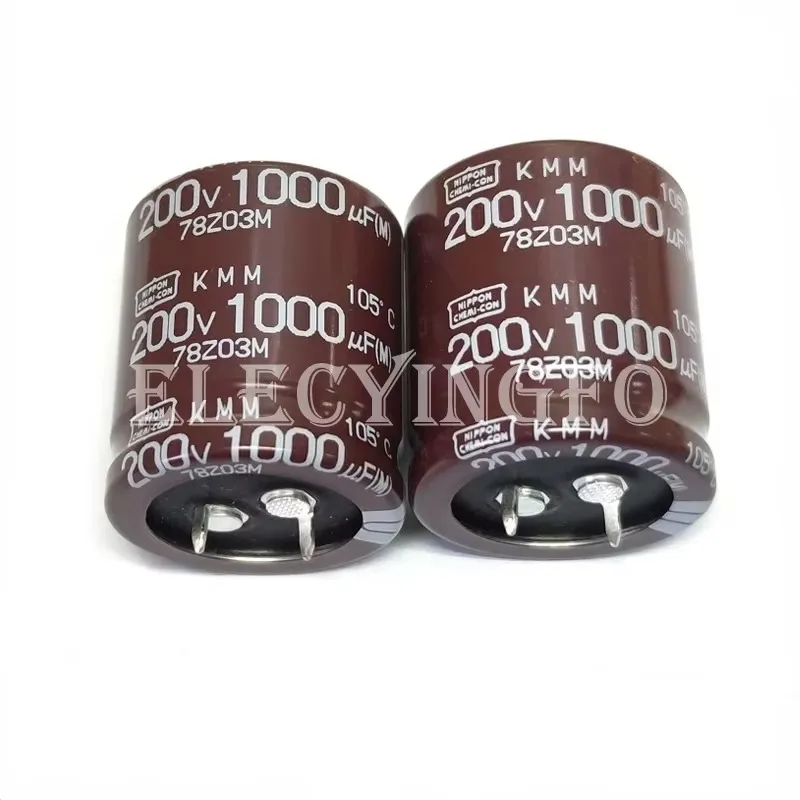 2 قطعة/10 قطعة 200V1000UF KMM 30X35mm نيبون Chemi-con NCC EKMM201VSN102MR35S 1000 فائق التوهج 200V المفاجئة في الألومنيوم مُكثَّف كهربائيًا