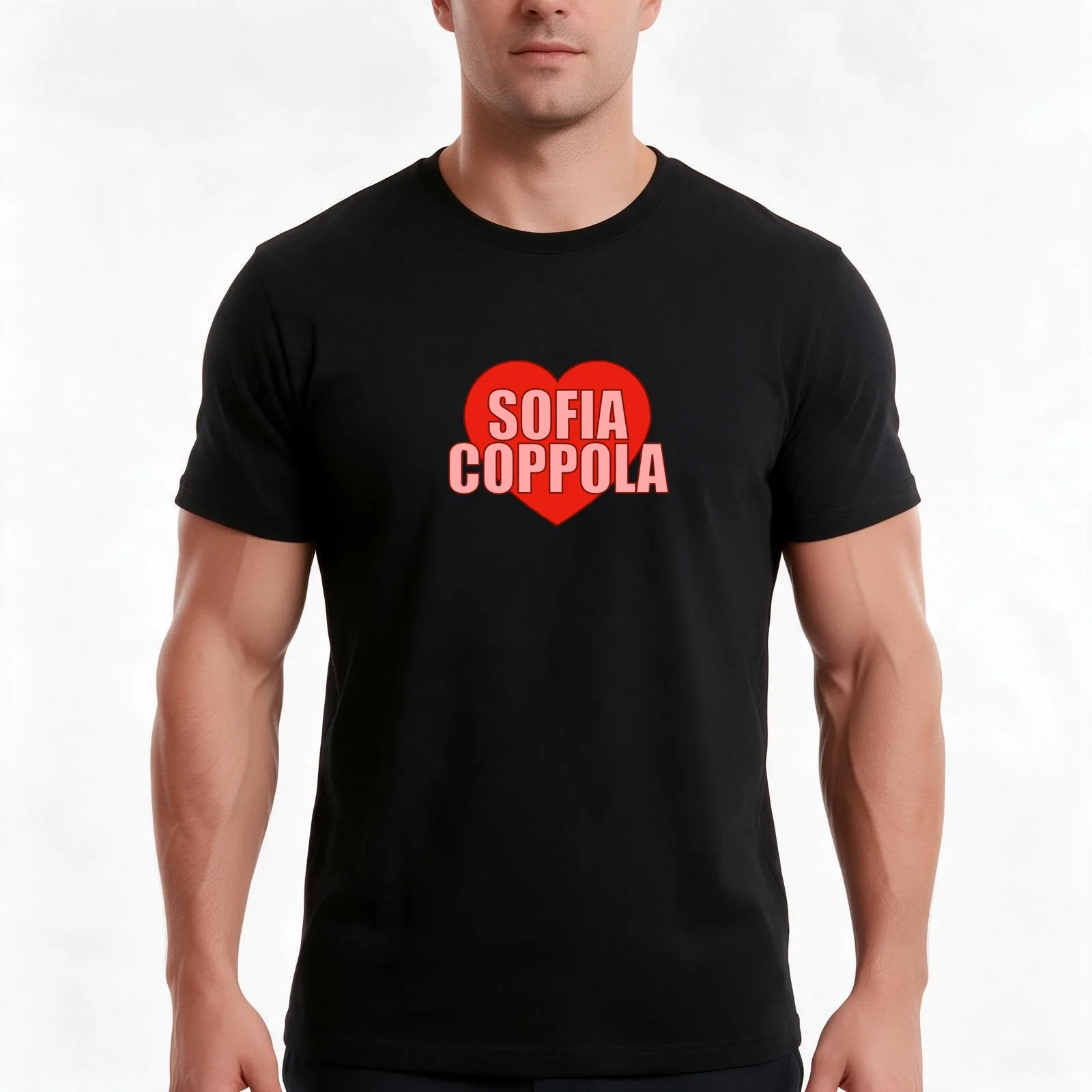 Sofia Coppola Heart T-Shirt Summer Casual Cotton Tee Oversized Streetwear Tops Vintage Graphic Print Loose Fit Short Sleeve