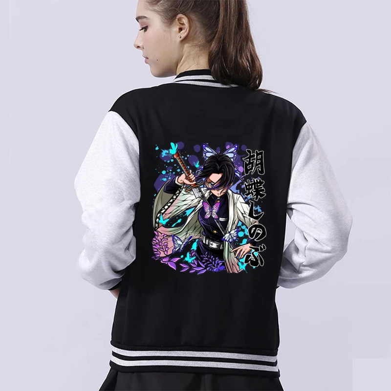 Neues kochou shinobu Baseball jacke Sweatshirt Winter beliebtes weiches Hip Hop Trikot für Frauen Männer