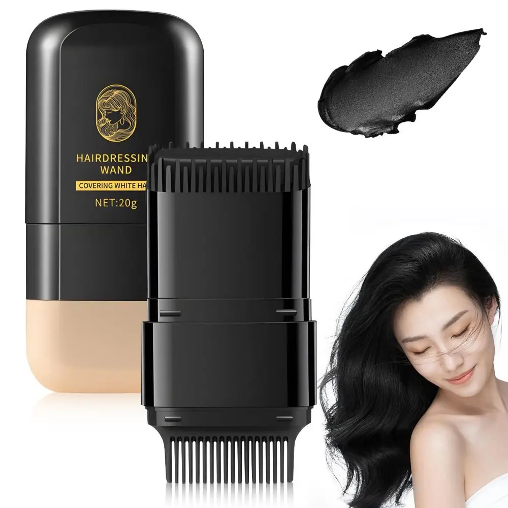 

New Waterproof Comb Hair Dye Sweat-proof Easy to Use Hair Colouring Cream Black Color Hair Dye Comb Stick for Gray Hair Coverage