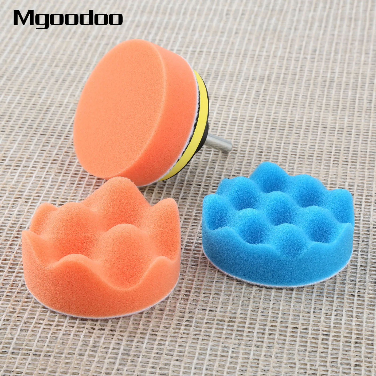 12Pcs 3/4inch Car Sponge Polishing Waxing Buffing Pads Kit M14 Drill Adapter Auto Detailing Car Wash Polishing Wheel Car Cleanin image 2