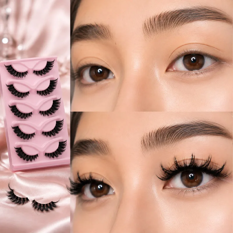 JUJUDREAM False Eyelashes Natural Wispy Fluffy Long Fake Lashes Eye Makeup