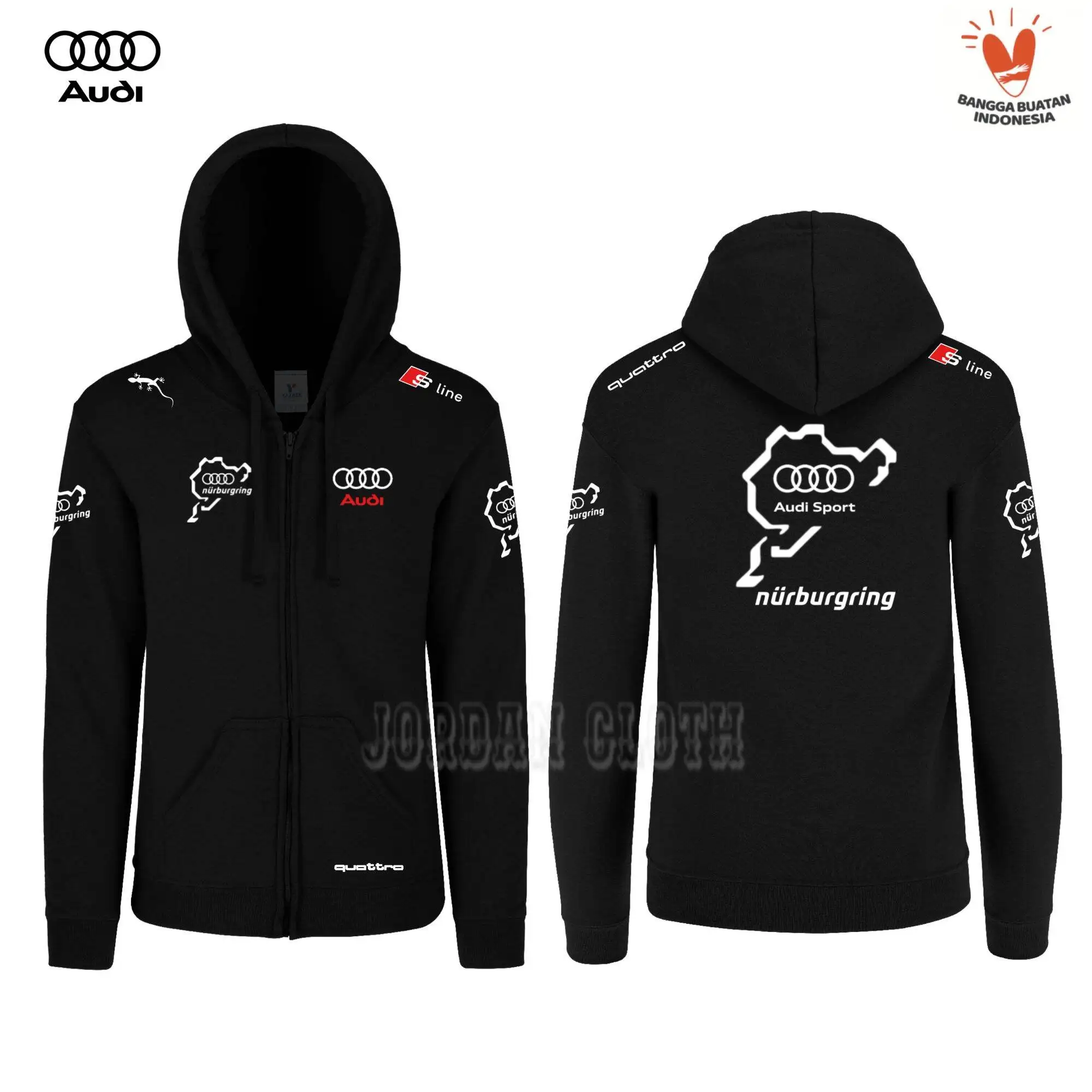 

Audi Sport Nurburgring Quattro с капюшоном на молнии, куртка с капюшоном, пальто с капюшоном, удобная толстовка с капюшоном для мужчин и женщин