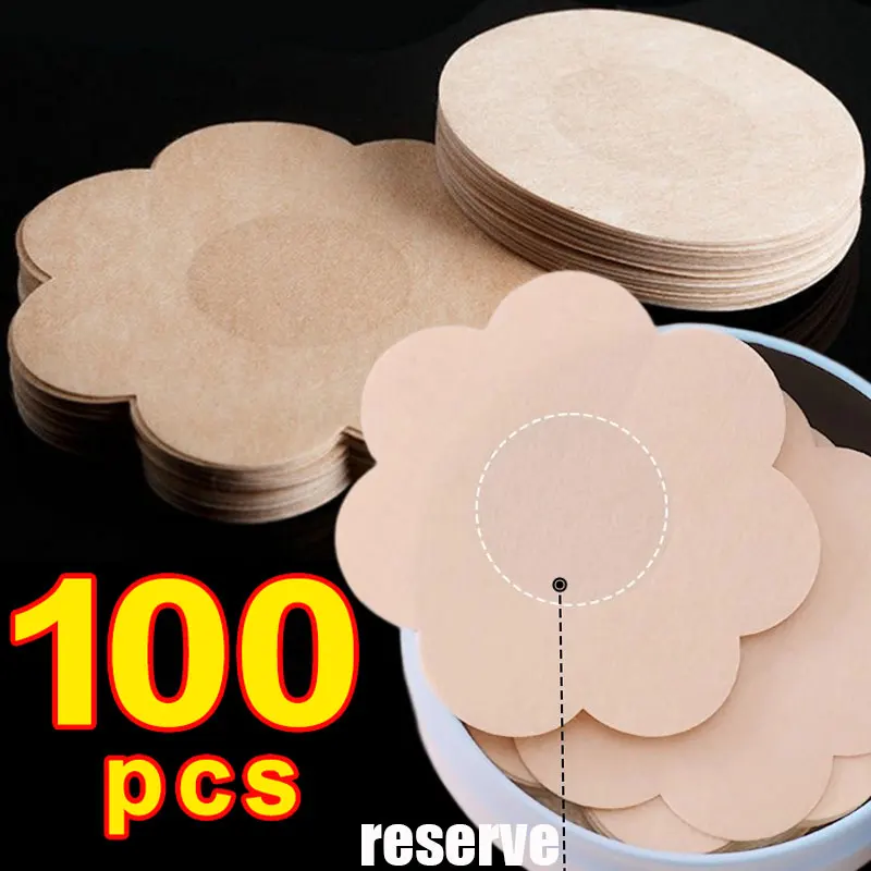 10-100PCS Cloth Nipple Cover Teat Hide Women Nipple Pasties Piece Breast Petals Invisible Bra Padding Chest Sticker Patch Covers