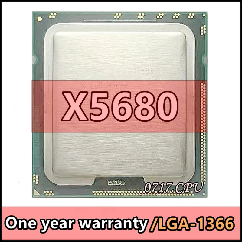 X5680 SLBV5 3.3 GHz Six-Core Twelve-Thread CPU Processor 12M 130W LGA 1366