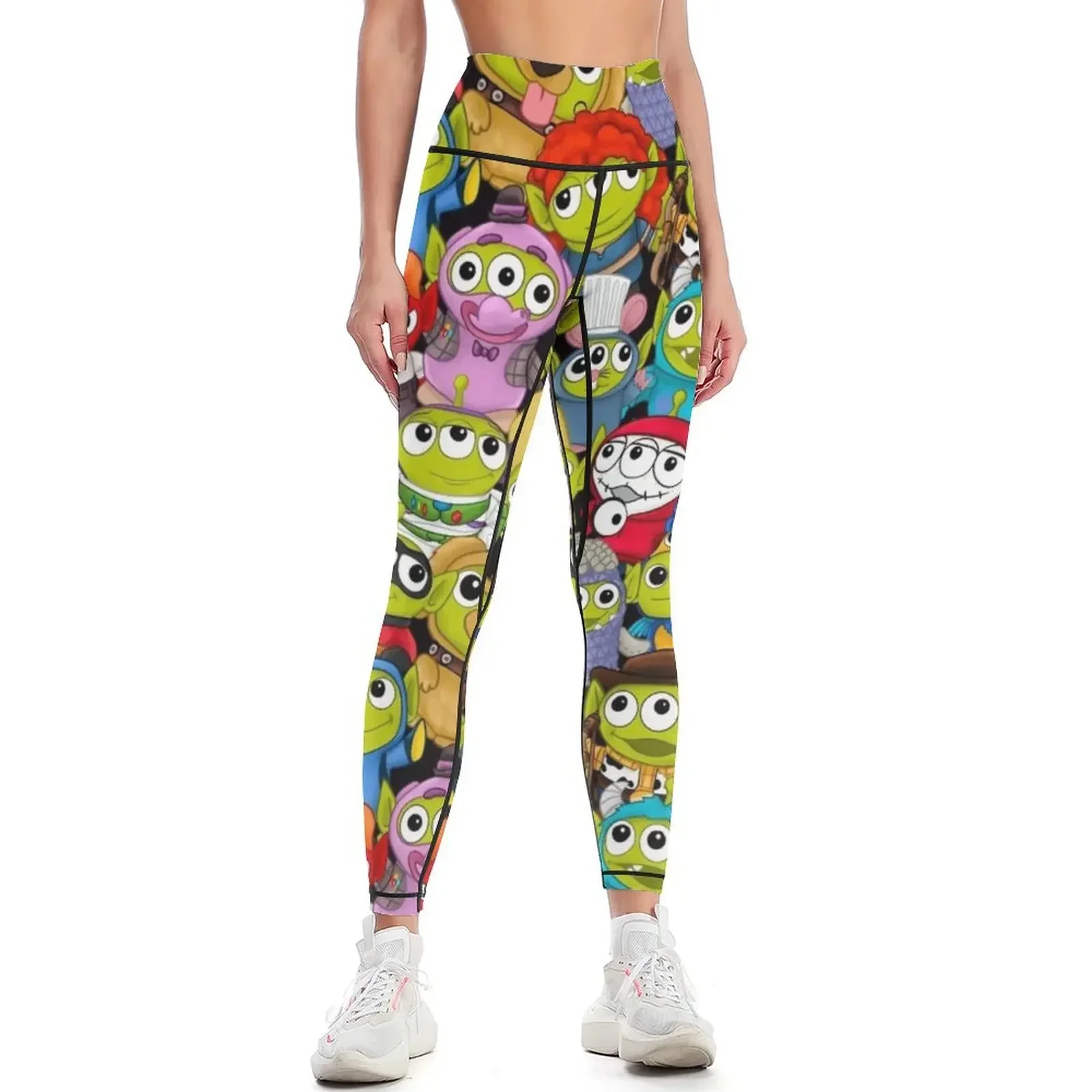 

Little Green Men REMIX Leggings Sweatpants Women's sports pants sports tennis for Sportswear woman gym Womens Leggings