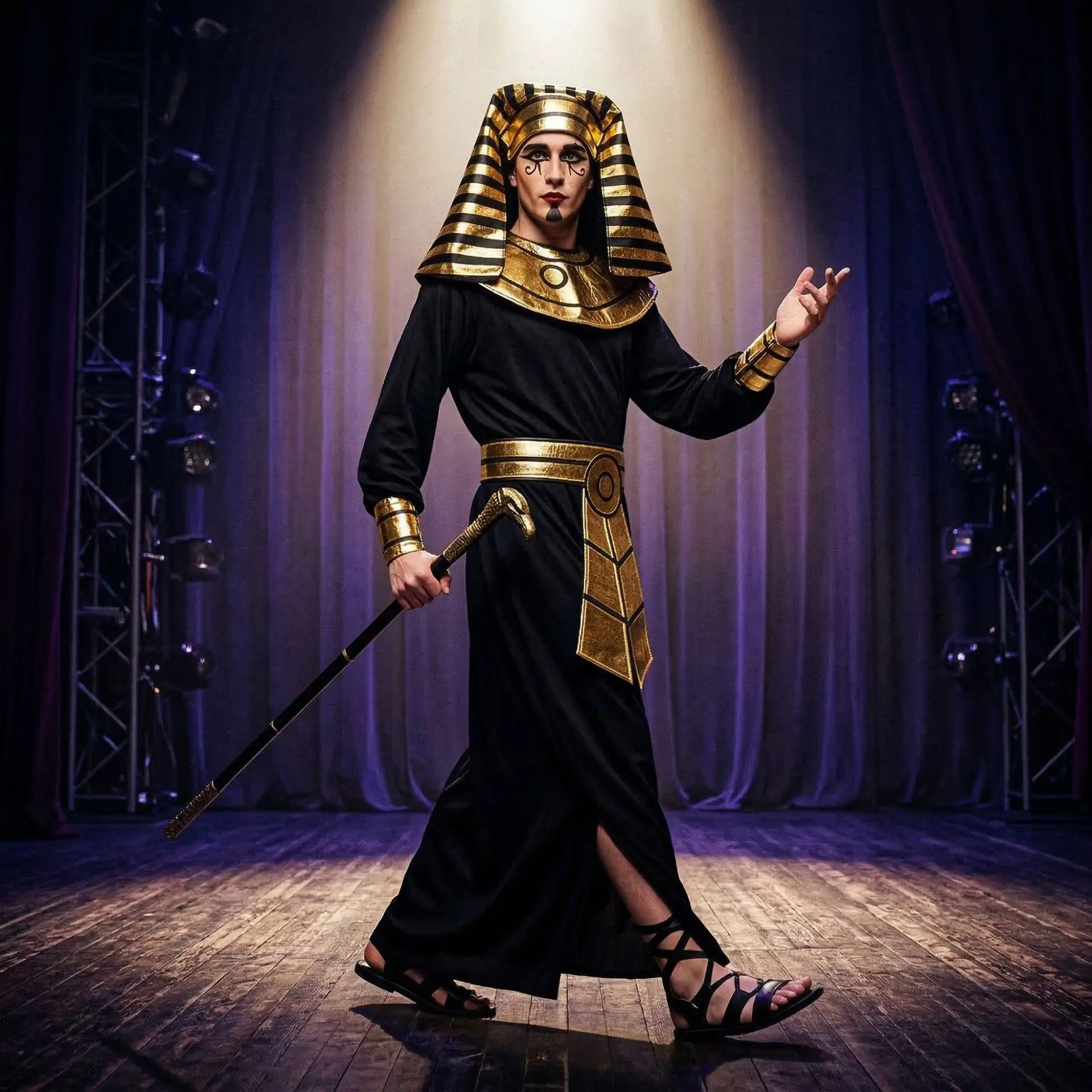 

Ancient Egypt Pharaoh Costume Adult Funny Cosplay Stage Show Suit