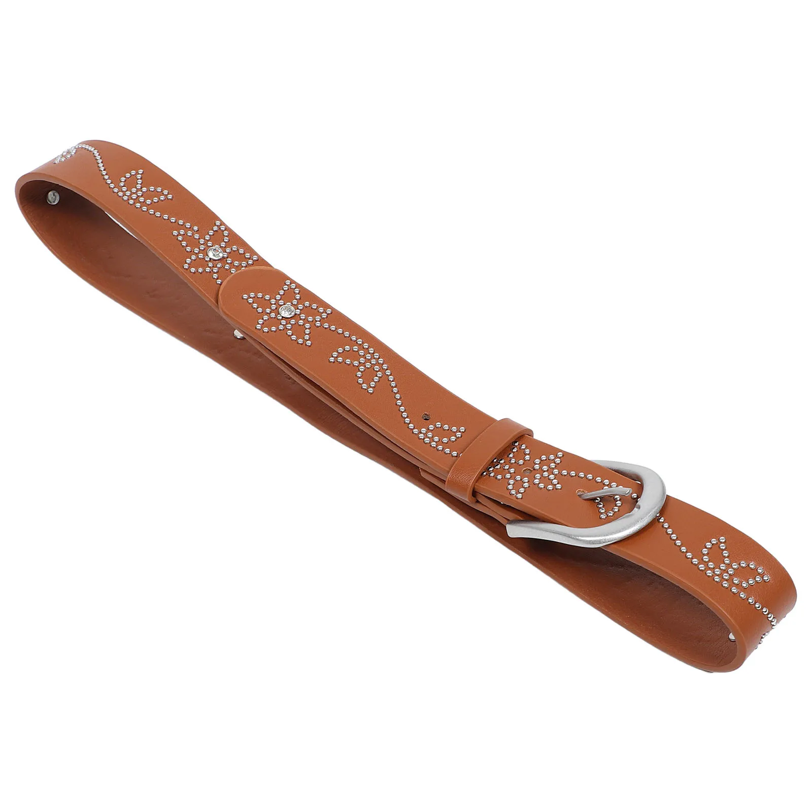 

Belt with Rivets Boho Women Cowboy Belts for Adjustable Vintage Western-belts Clothing