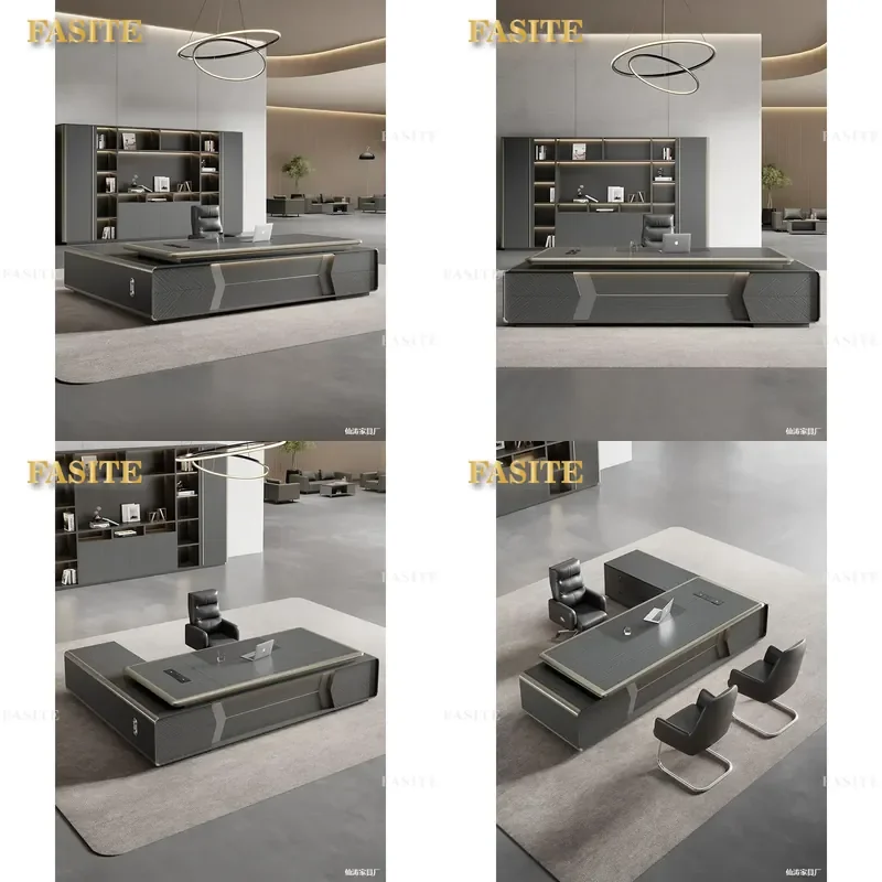 For Modern Office Aluminum Alloy Set Light Luxury High End Executive Leadership Workstation Simple Design