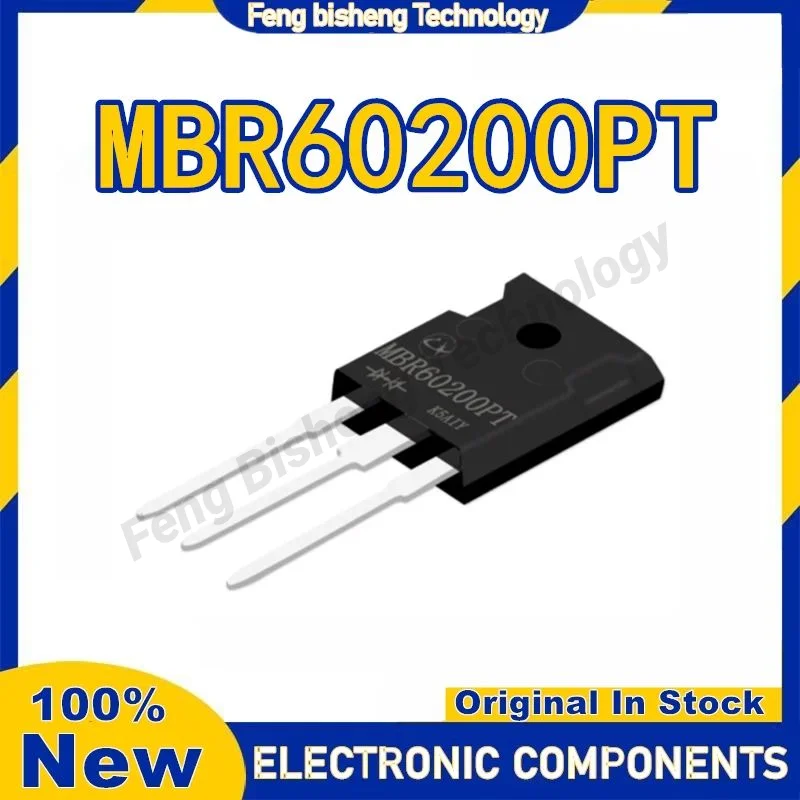 

10PCS/Lot New And Original MBR60200PT Large Current Schottky Diode 60A 200V TO-247