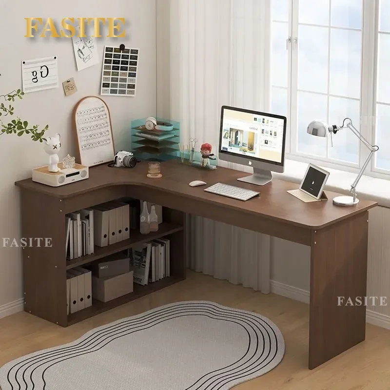 For Corner Desk Study Computer Table Bedroom Girls Dresser Bookcase Integrated Furniture Space Saving Home Office Storage