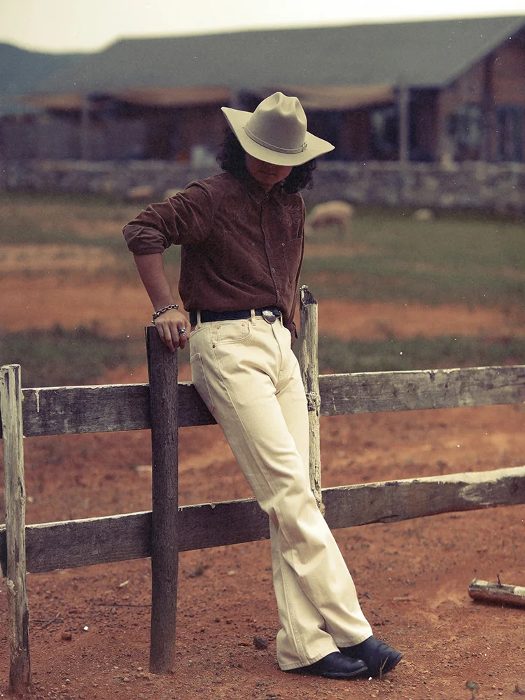 Western Series Long Sve Embroidered Corn Corduroy Narrow irt Youth Faion Autumn Wearable Stand Fit Mens irt