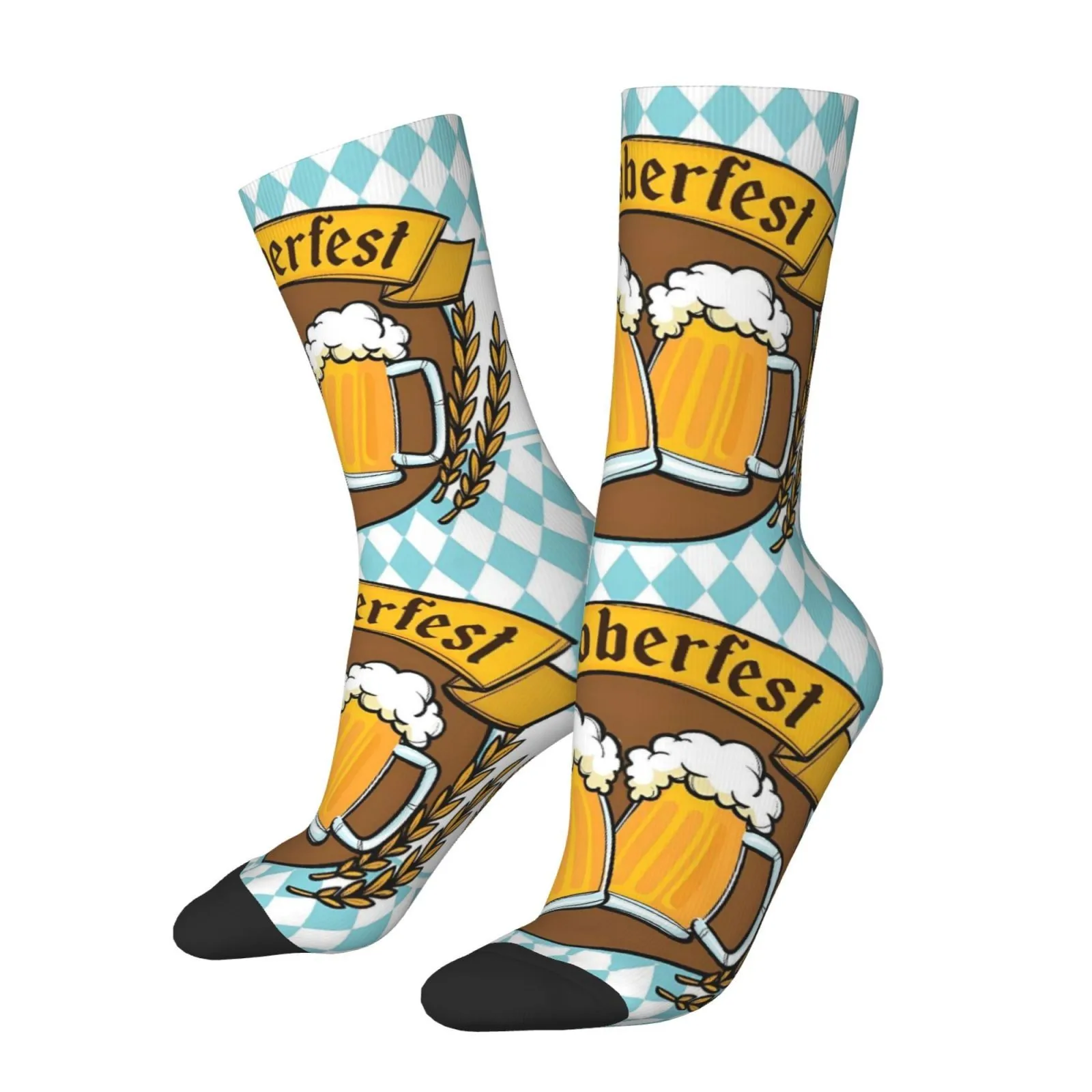 Oktoberfest Pattern Men's Socks 1 Pair Breathable Durable Novelty Casual Outdoor Adult Socks